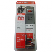 BELKIN 贝尔金 实用系列防涌电源转换器(4联/1.8米,200焦耳) F9E400BE1.8M