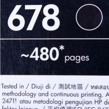 惠普（HP）CZ107AA 678黑色墨盒 （ 适用 HP DeskJet 2515 1018 1518 系列 ）