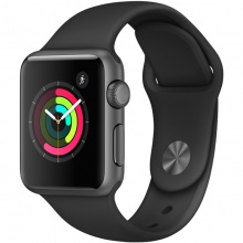 Apple Watch Sport Series 1智能手表（38毫米深空灰色铝金属表壳搭配黑色运动型表带 ）