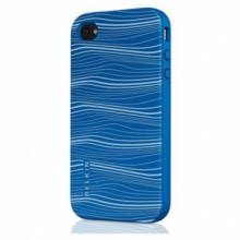 贝尔金 iphone 4 激光图纹硅胶套(亮兰) F8Z627qe161