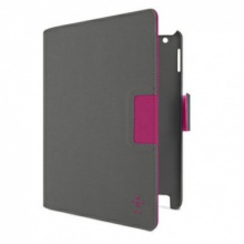 贝尔金iPad2/3/4旋转观影保护套（灰皮洋红衬)F8N754qeC00
